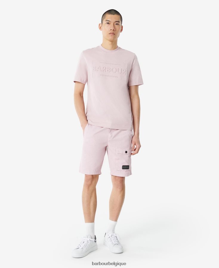 vêtements Barbour t-shirt inclinable rose crépusculaire Hommes T2L6ZP825