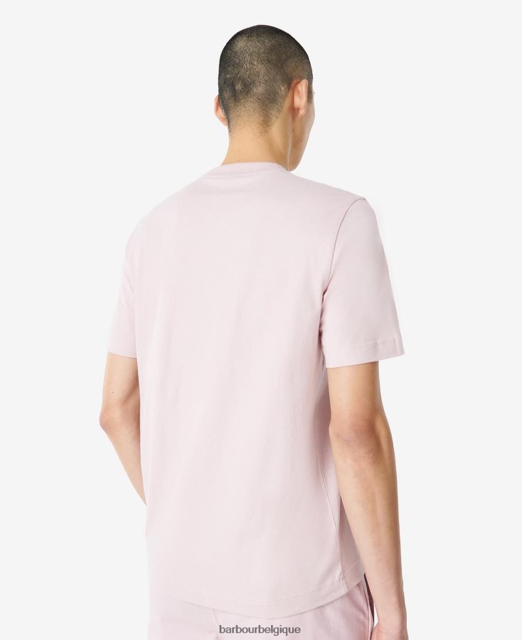 vêtements Barbour t-shirt inclinable rose crépusculaire Hommes T2L6ZP825