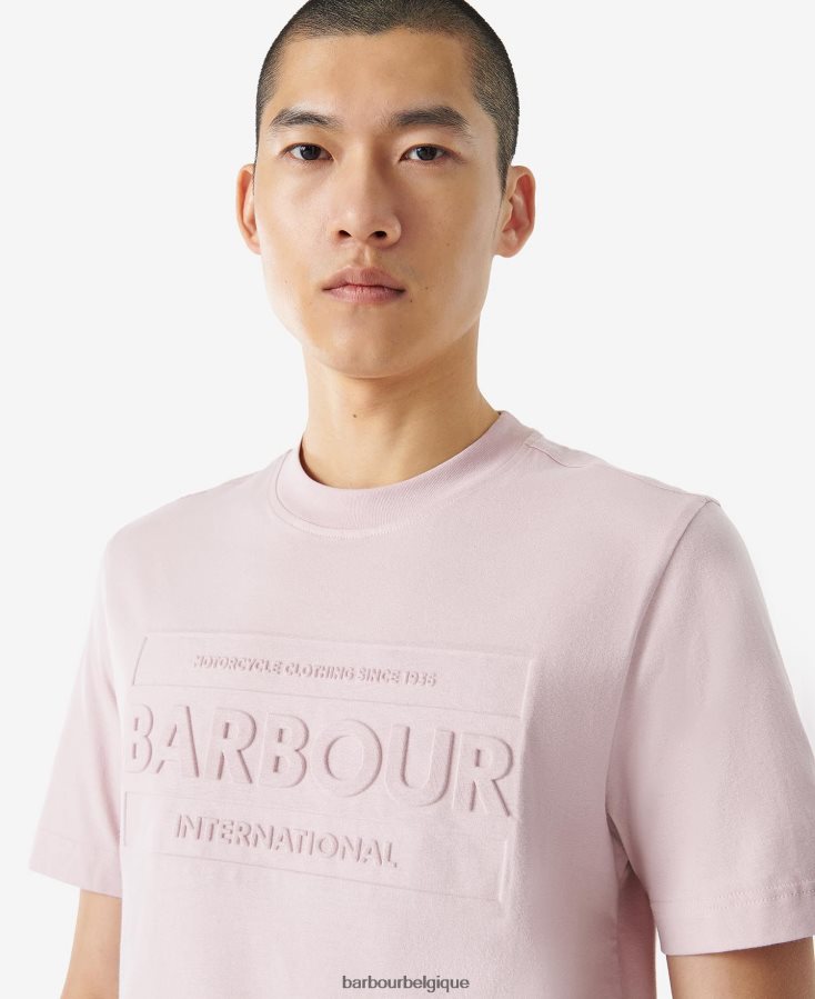 vêtements Barbour t-shirt inclinable rose crépusculaire Hommes T2L6ZP825