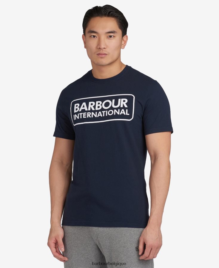 vêtements Barbour t-shirt international essentiel grand logo blanc Hommes T2L6ZP896