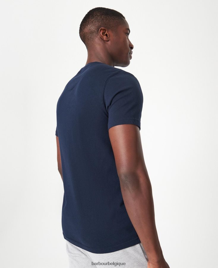 vêtements Barbour t-shirt international petit logo noir Hommes T2L6ZP766