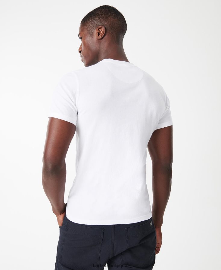 vêtements Barbour t-shirt international petit logo orange intense Hommes T2L6ZP799