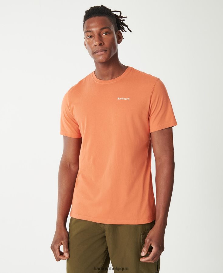 vêtements Barbour t-shirt kentrigg olive brûlée Hommes T2L6ZP749