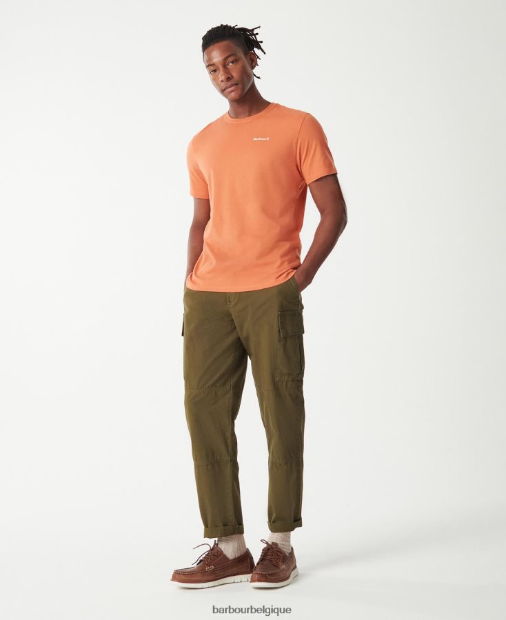 vêtements Barbour t-shirt kentrigg olive brûlée Hommes T2L6ZP749