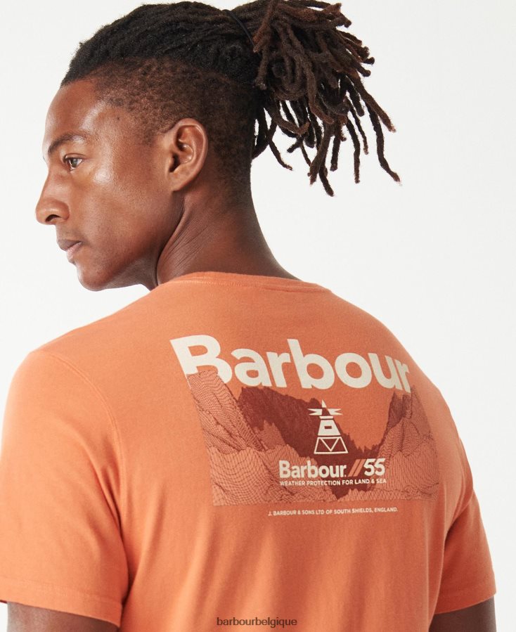 vêtements Barbour t-shirt kentrigg olive brûlée Hommes T2L6ZP749
