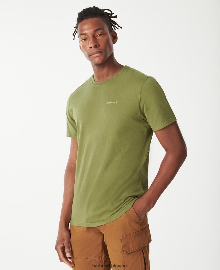 vêtements Barbour t-shirt kentrigg olive brûlée Hommes T2L6ZP752