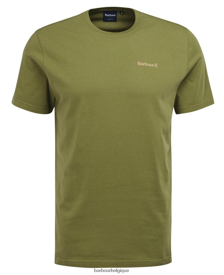 vêtements Barbour t-shirt kentrigg olive brûlée Hommes T2L6ZP752