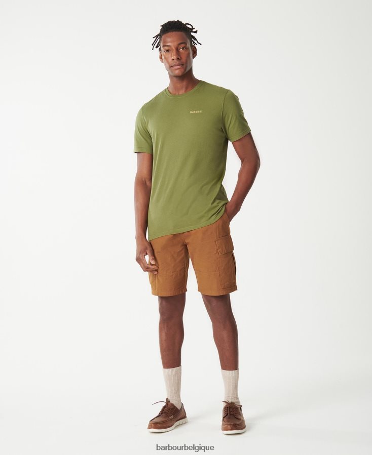 vêtements Barbour t-shirt kentrigg olive brûlée Hommes T2L6ZP752