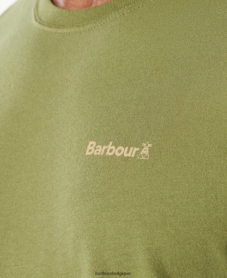 vêtements Barbour t-shirt kentrigg olive brûlée Hommes T2L6ZP752