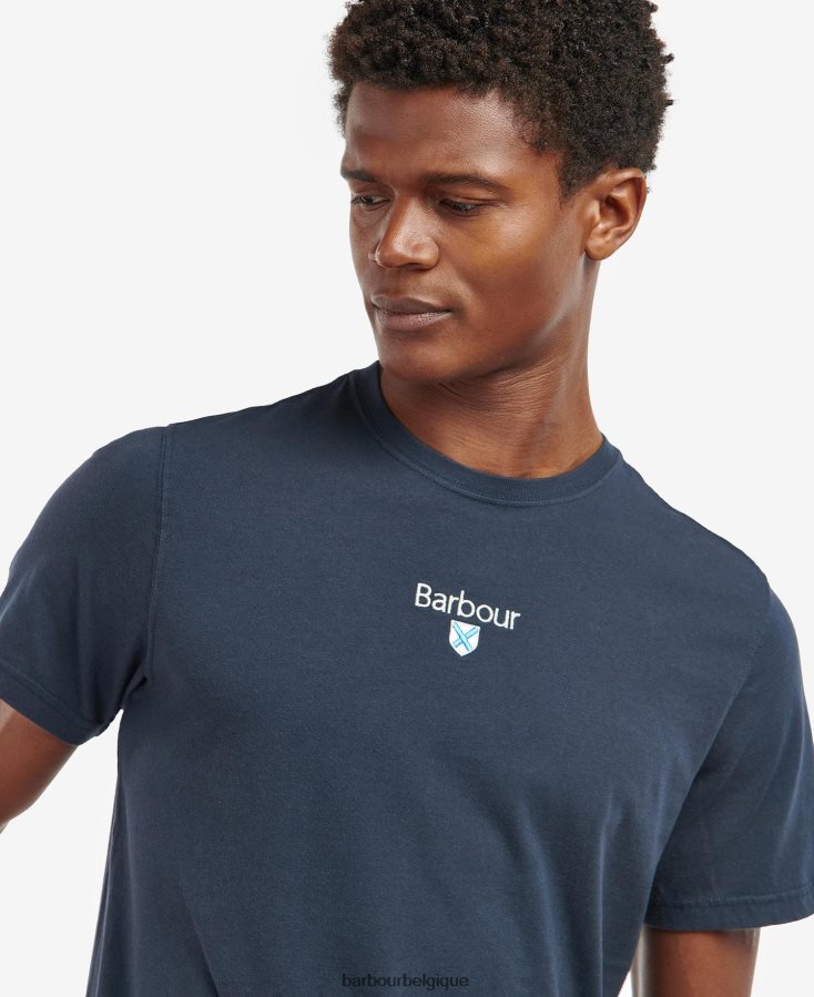 vêtements Barbour t-shirt à logo marine classique Hommes T2L6ZP793