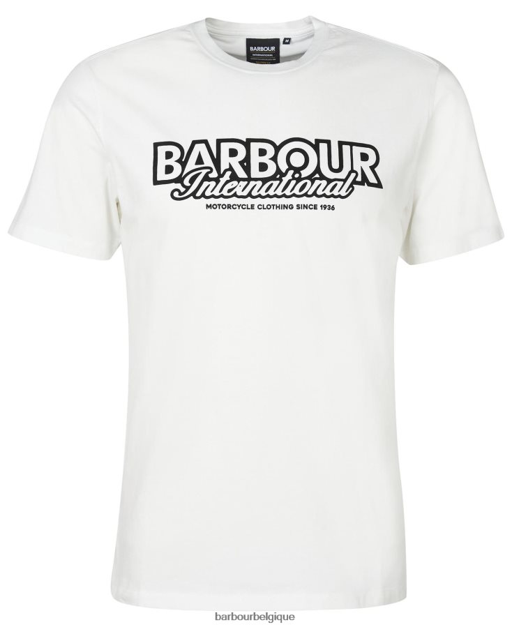 vêtements Barbour t-shirt à logo murmure blanc Hommes T2L6ZP932