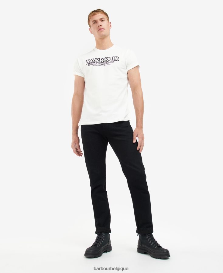 vêtements Barbour t-shirt à logo murmure blanc Hommes T2L6ZP932