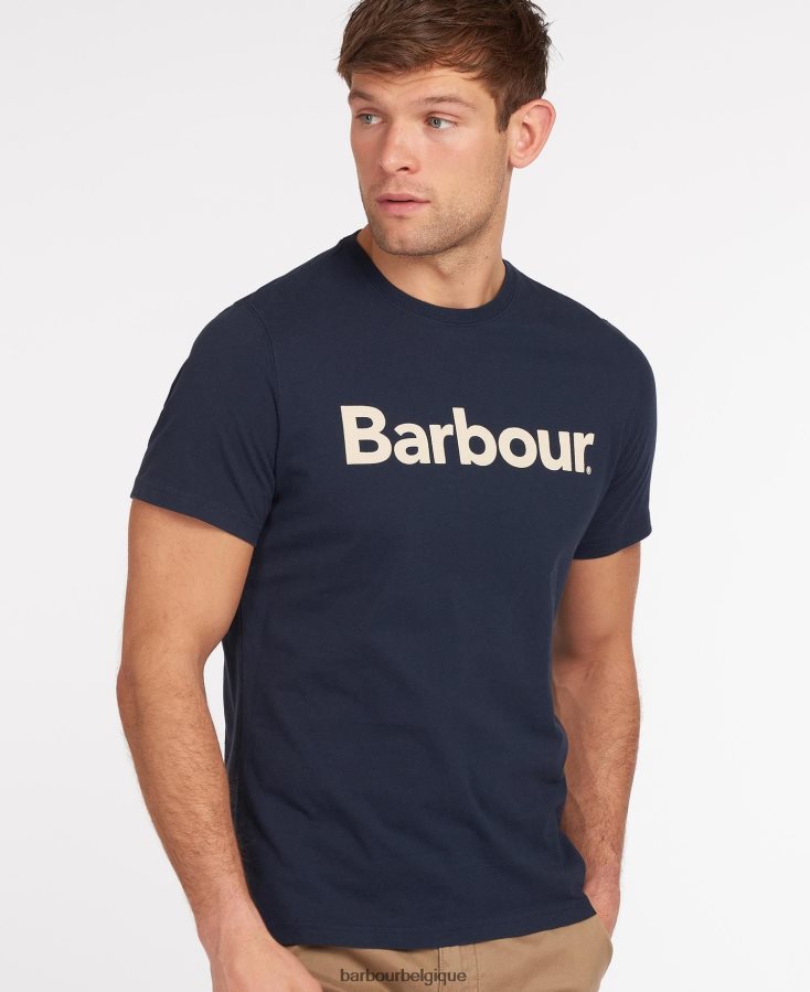 vêtements Barbour t-shirt à logo nouvelle marine Hommes T2L6ZP768