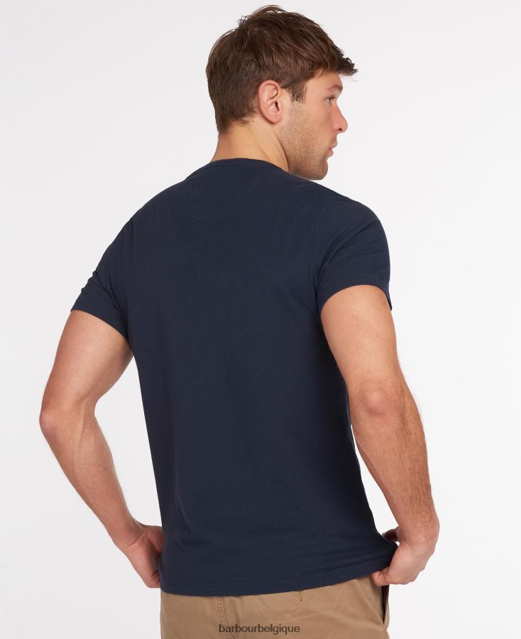 vêtements Barbour t-shirt à logo nouvelle marine Hommes T2L6ZP768
