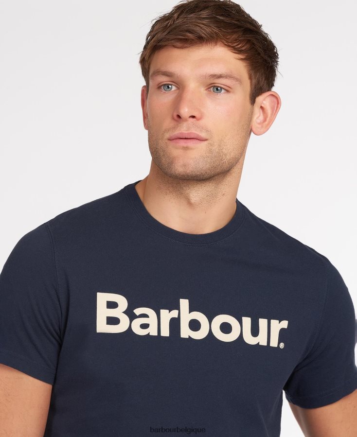 vêtements Barbour t-shirt à logo nouvelle marine Hommes T2L6ZP768