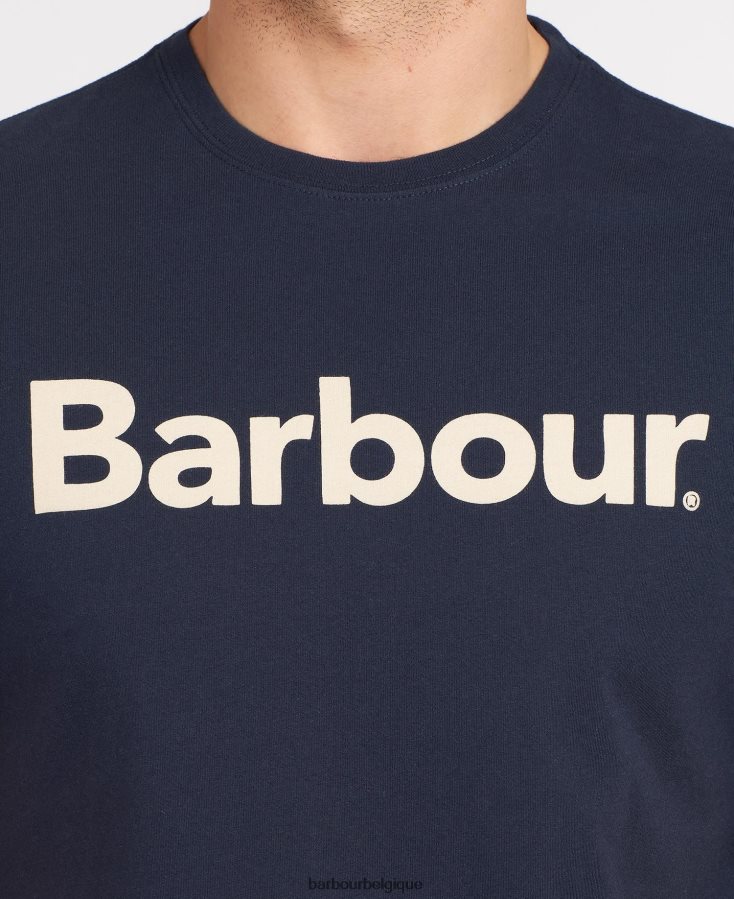 vêtements Barbour t-shirt à logo nouvelle marine Hommes T2L6ZP768