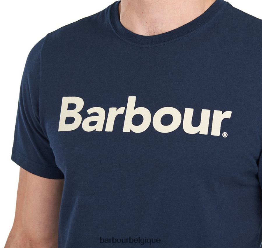 vêtements Barbour t-shirt à logo nouvelle marine Hommes T2L6ZP768