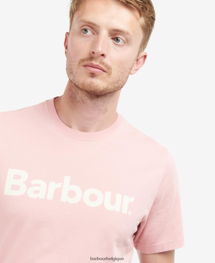 vêtements Barbour t-shirt à logo sel rose Hommes T2L6ZP836