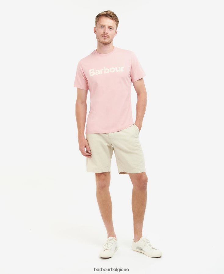 vêtements Barbour t-shirt à logo sel rose Hommes T2L6ZP836