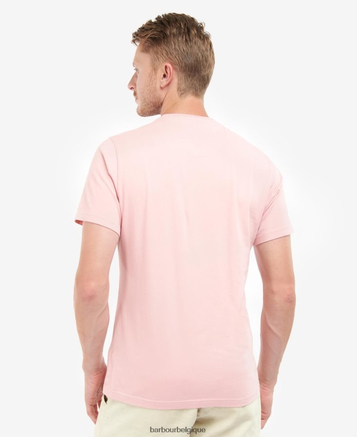 vêtements Barbour t-shirt à logo sel rose Hommes T2L6ZP836