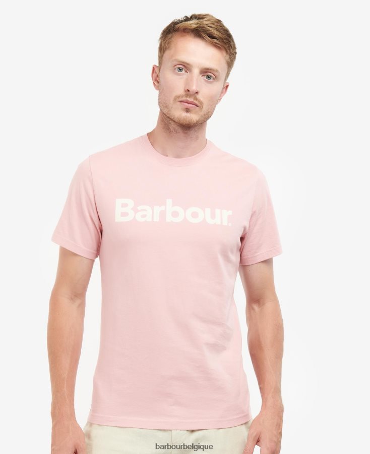 vêtements Barbour t-shirt à logo sel rose Hommes T2L6ZP836