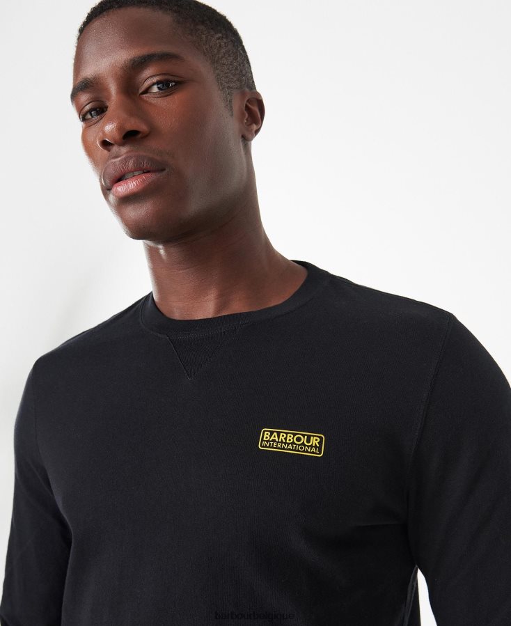 vêtements Barbour t-shirt à manches longues noir Hommes T2L6ZP898