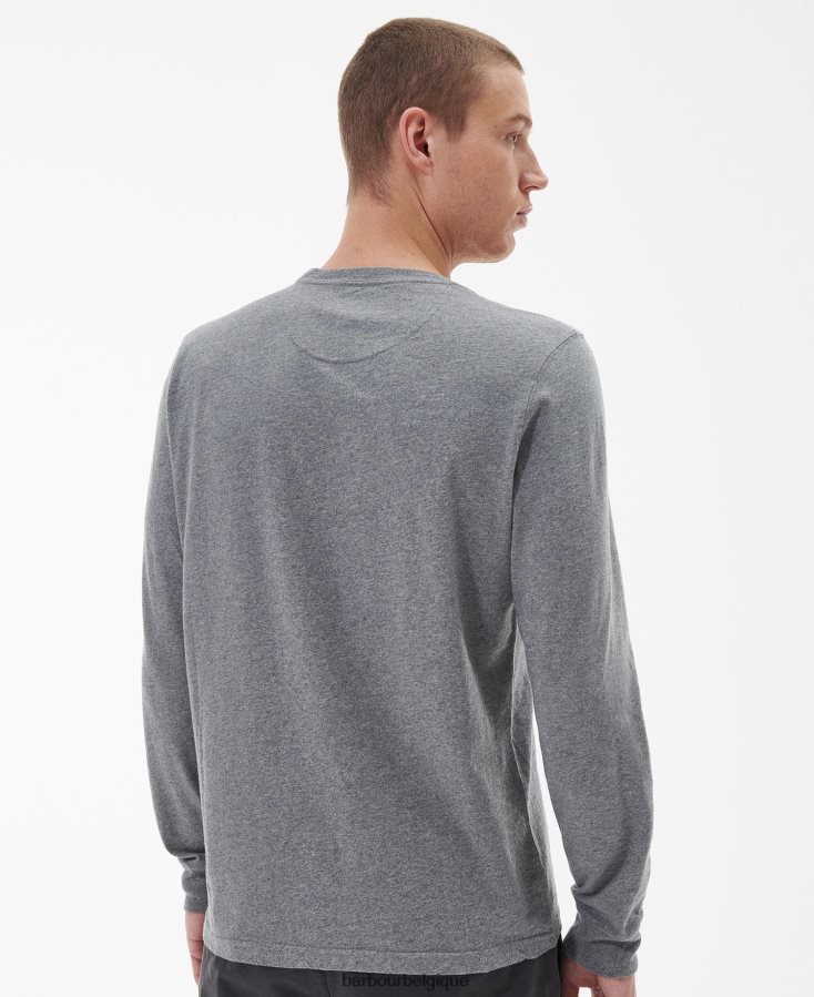 vêtements Barbour t-shirt à manches longues noir Hommes T2L6ZP899