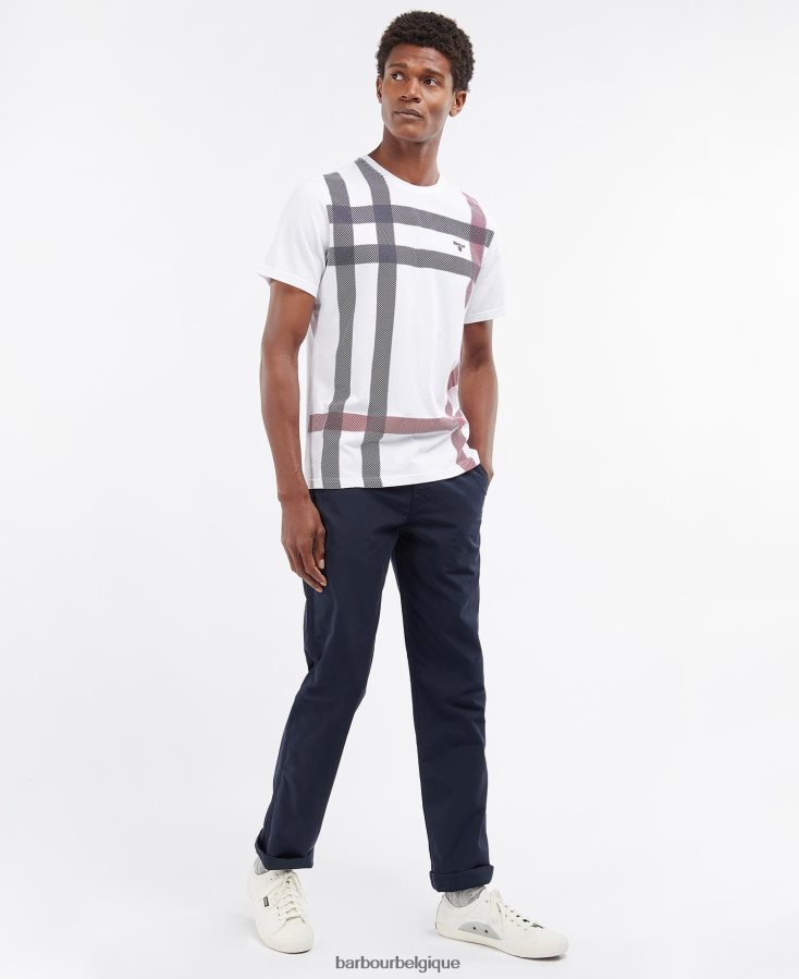 vêtements Barbour t-shirt normand blanc Hommes T2L6ZP962
