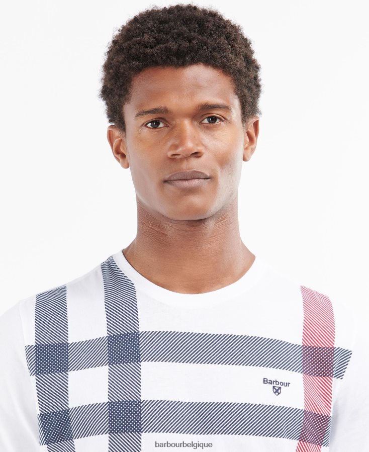 vêtements Barbour t-shirt normand blanc Hommes T2L6ZP962