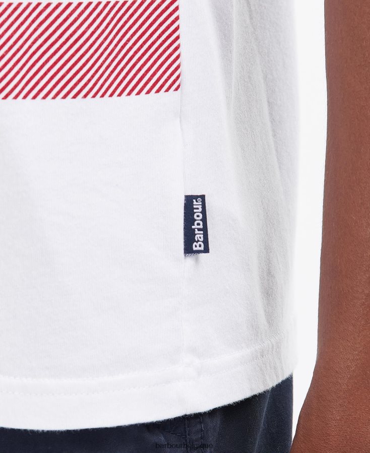 vêtements Barbour t-shirt normand blanc Hommes T2L6ZP962
