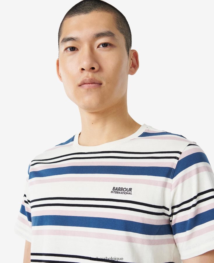 vêtements Barbour t-shirt norwood murmure blanc Hommes T2L6ZP780