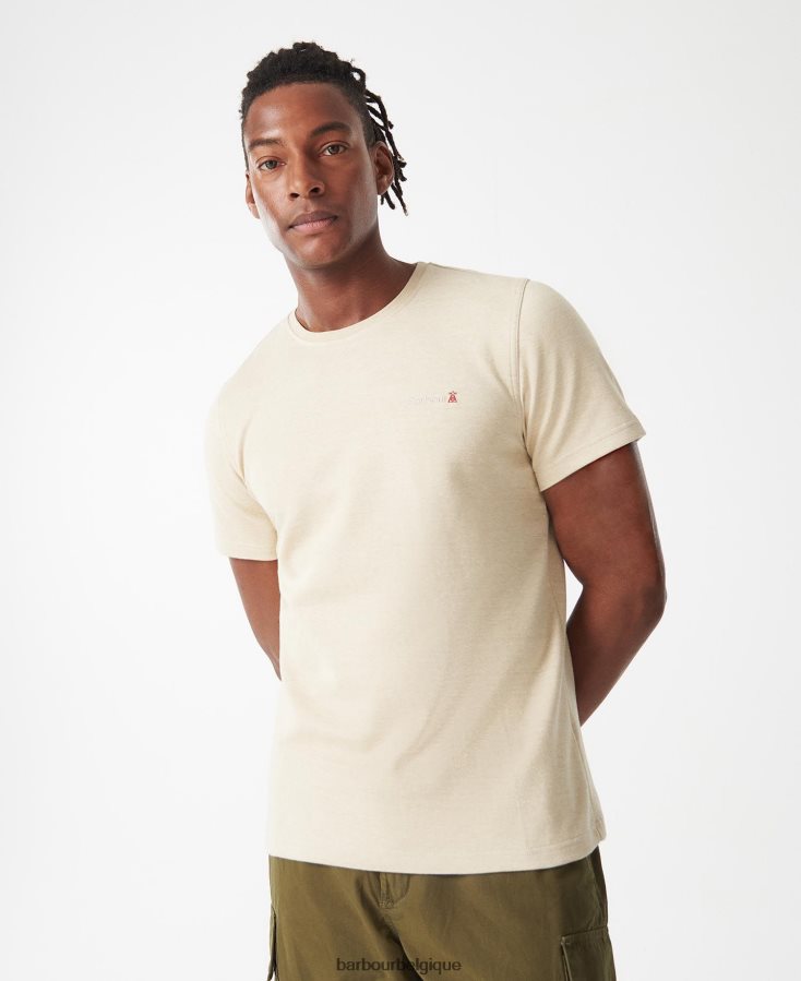 vêtements Barbour t-shirt pluckley olive brûlée Hommes T2L6ZP761