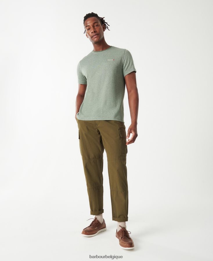 vêtements Barbour t-shirt pluckley olive brûlée Hommes T2L6ZP764