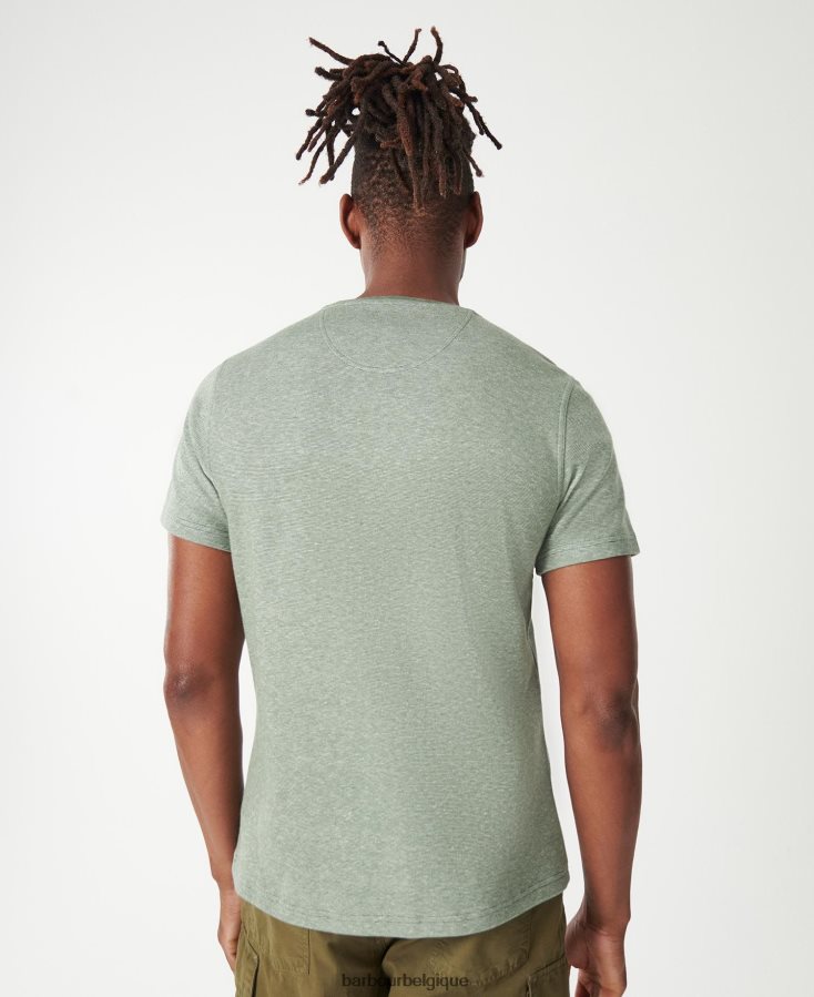 vêtements Barbour t-shirt pluckley olive brûlée Hommes T2L6ZP764