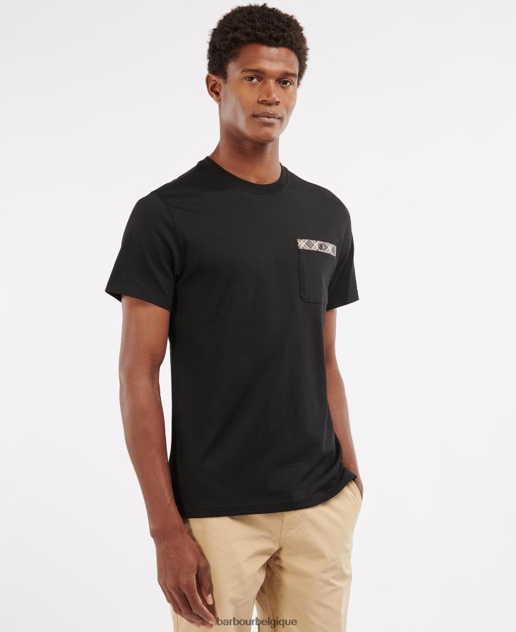 vêtements Barbour t-shirt à poche dure blanc Hommes T2L6ZP857