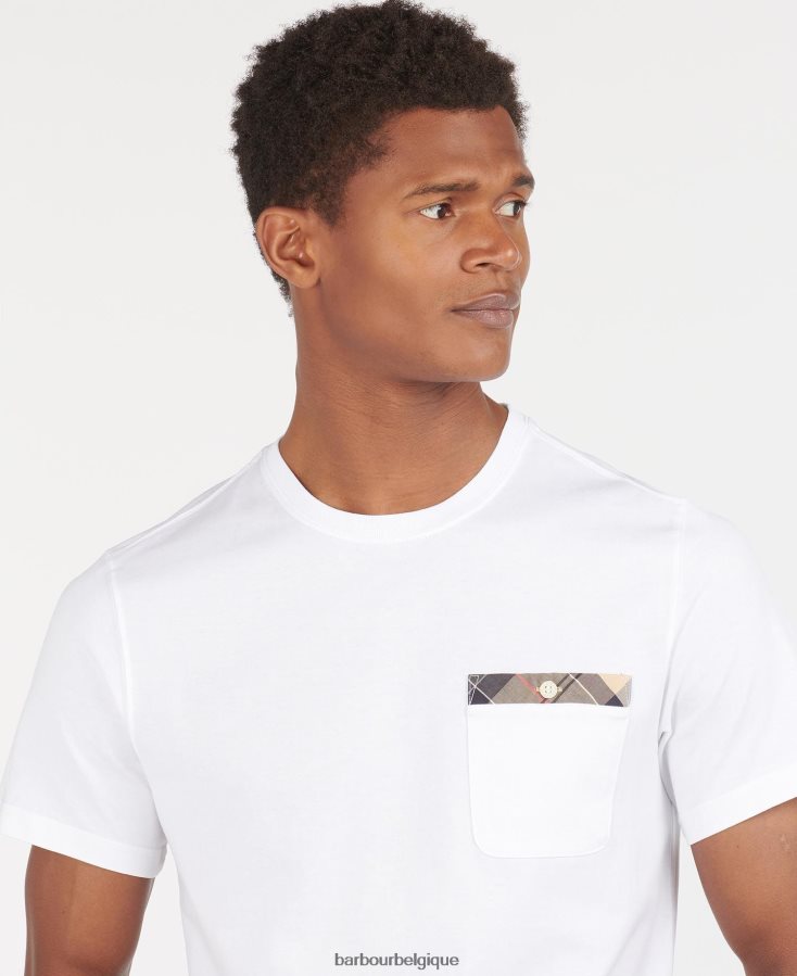 vêtements Barbour t-shirt à poche dure piment rouge Hommes T2L6ZP886