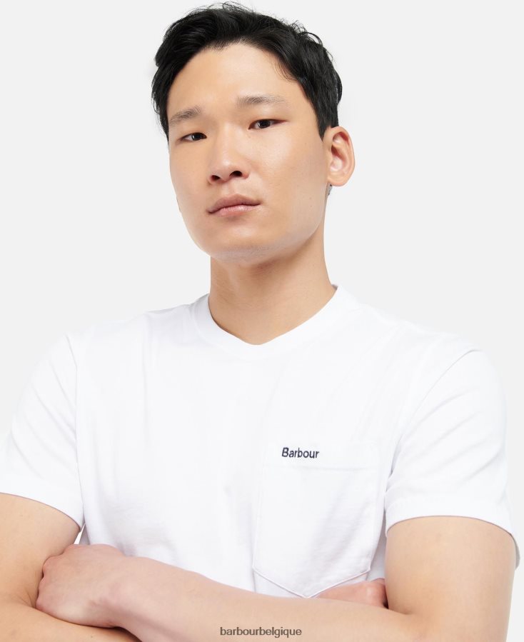 vêtements Barbour t-shirt à poche langdon marine classique Hommes T2L6ZP900