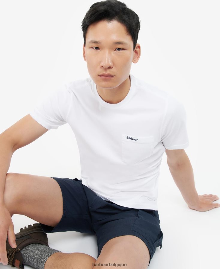 vêtements Barbour t-shirt à poche langdon marine classique Hommes T2L6ZP900