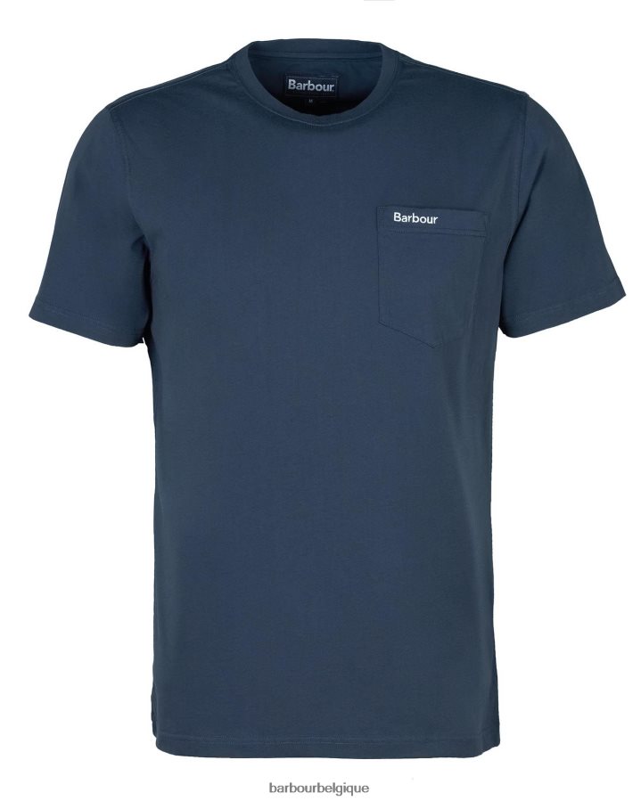 vêtements Barbour t-shirt à poche langdon marine classique Hommes T2L6ZP918