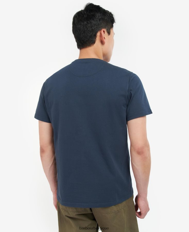vêtements Barbour t-shirt à poche langdon marine classique Hommes T2L6ZP918