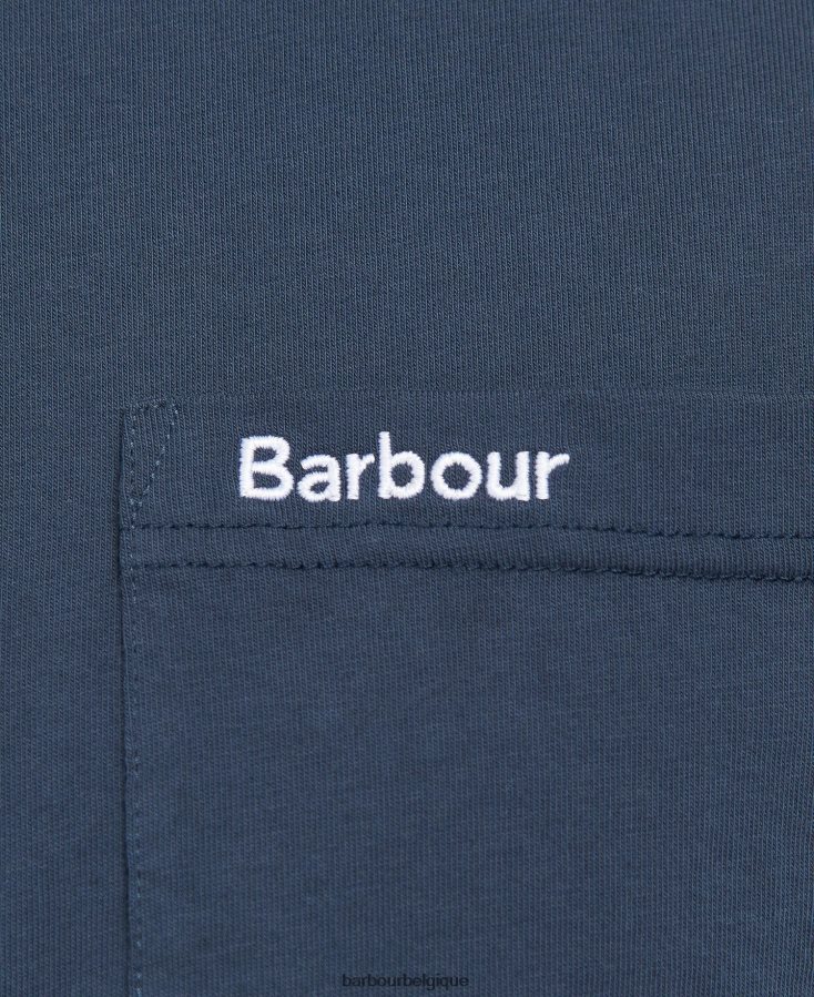 vêtements Barbour t-shirt à poche langdon marine classique Hommes T2L6ZP918