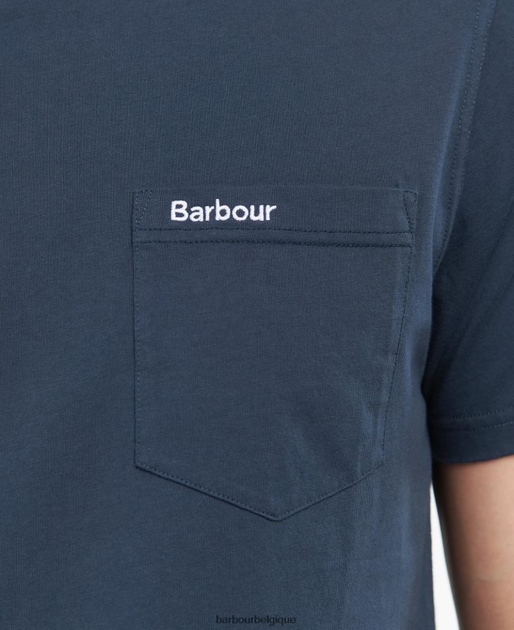 vêtements Barbour t-shirt à poche langdon marine classique Hommes T2L6ZP918