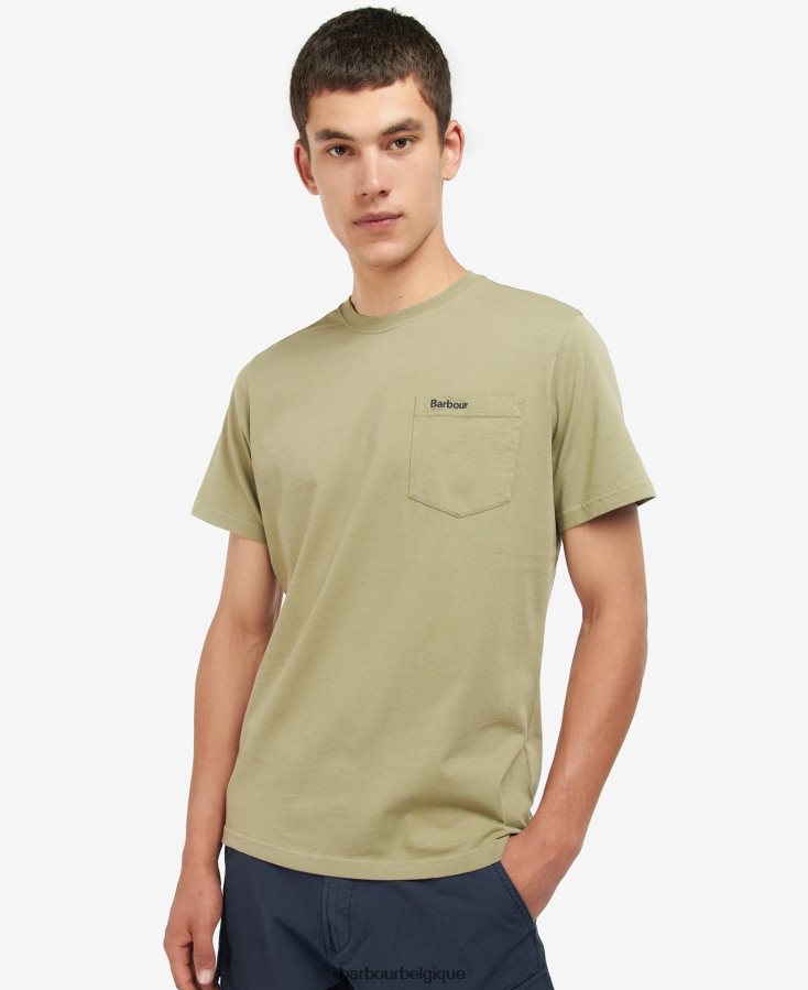 vêtements Barbour t-shirt à poche langdon marine classique Hommes T2L6ZP935