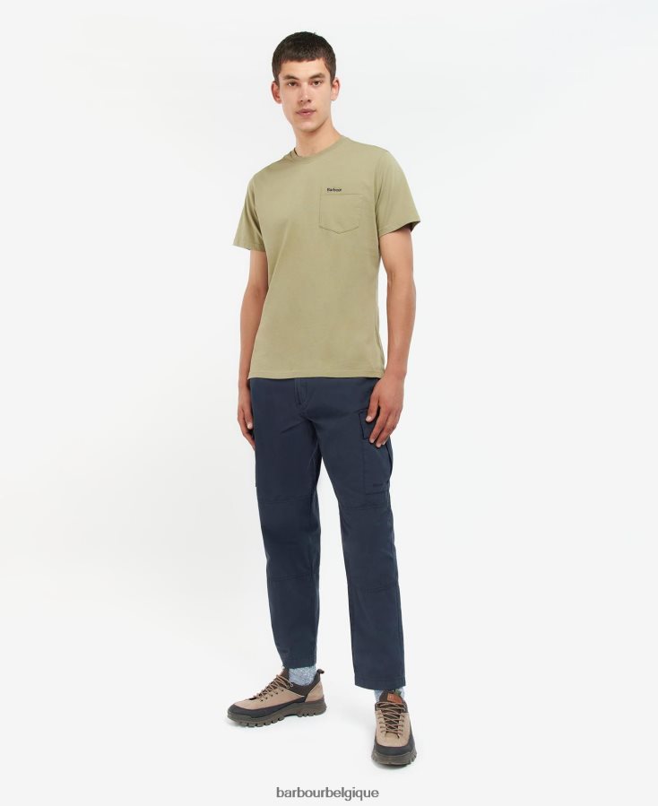 vêtements Barbour t-shirt à poche langdon marine classique Hommes T2L6ZP935