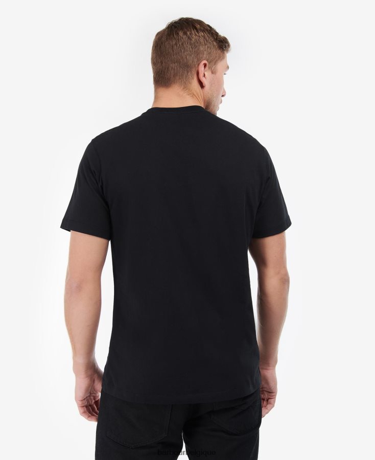 vêtements Barbour t-shirt à poche radok noir Hommes T2L6ZP861