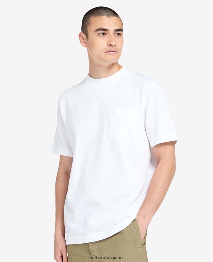 vêtements Barbour t-shirt à poche williams olive blanchie Hommes T2L6ZP958
