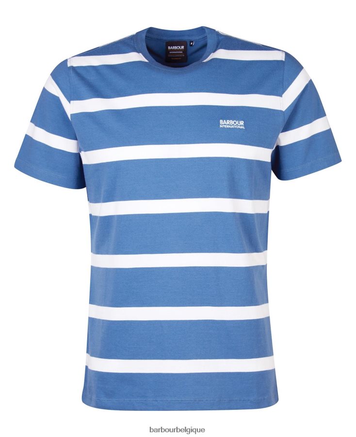 vêtements Barbour t-shirt rayé cobain horizon bleu Hommes T2L6ZP912
