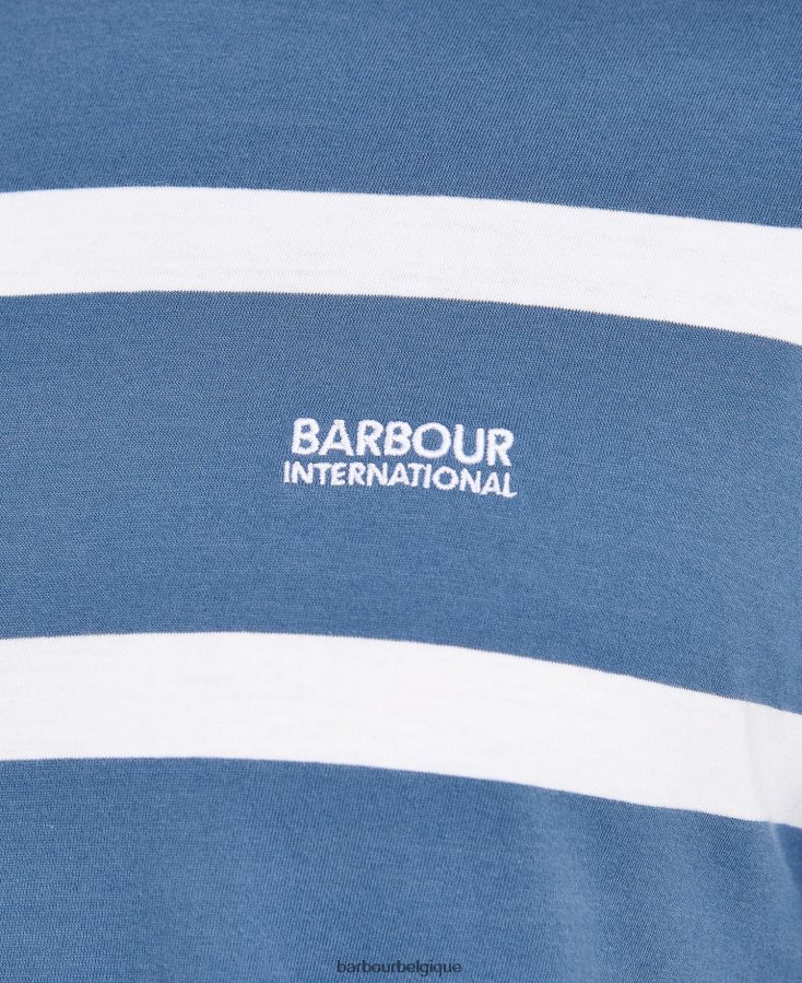 vêtements Barbour t-shirt rayé cobain horizon bleu Hommes T2L6ZP912