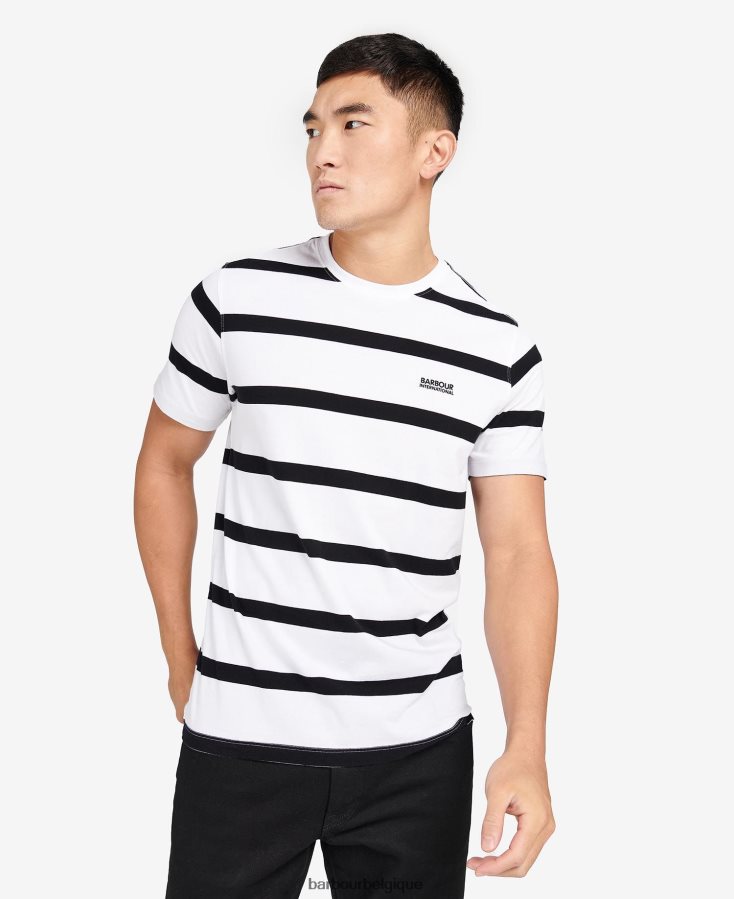 vêtements Barbour t-shirt rayé cobain horizon bleu Hommes T2L6ZP913