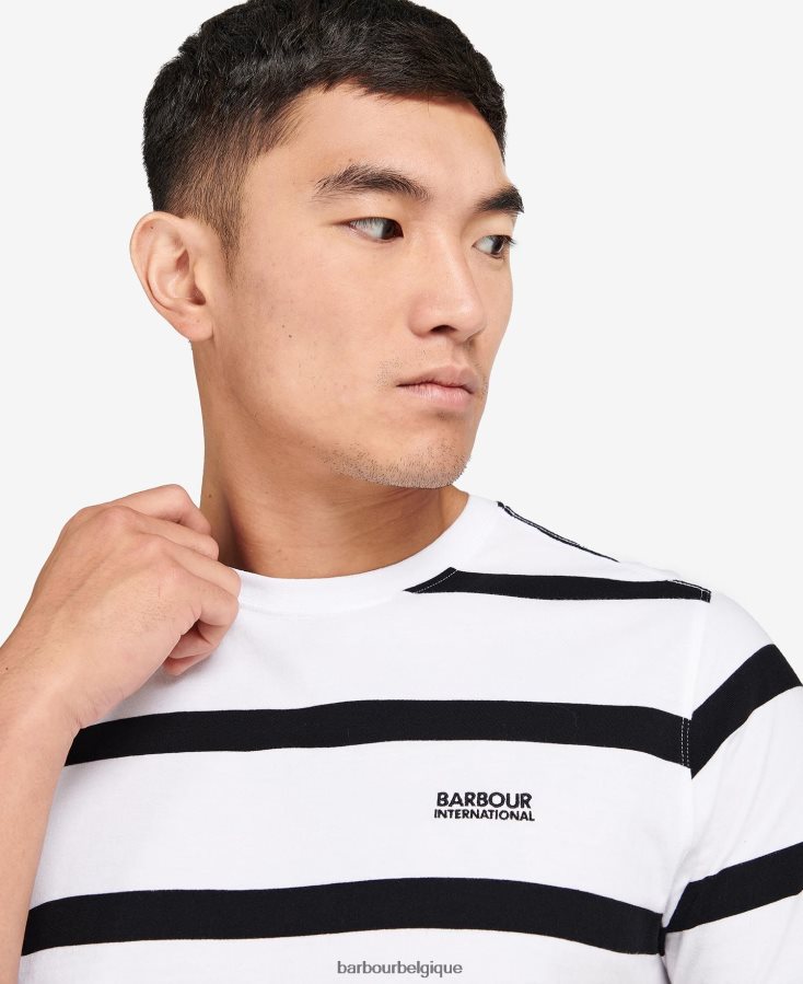 vêtements Barbour t-shirt rayé cobain horizon bleu Hommes T2L6ZP913